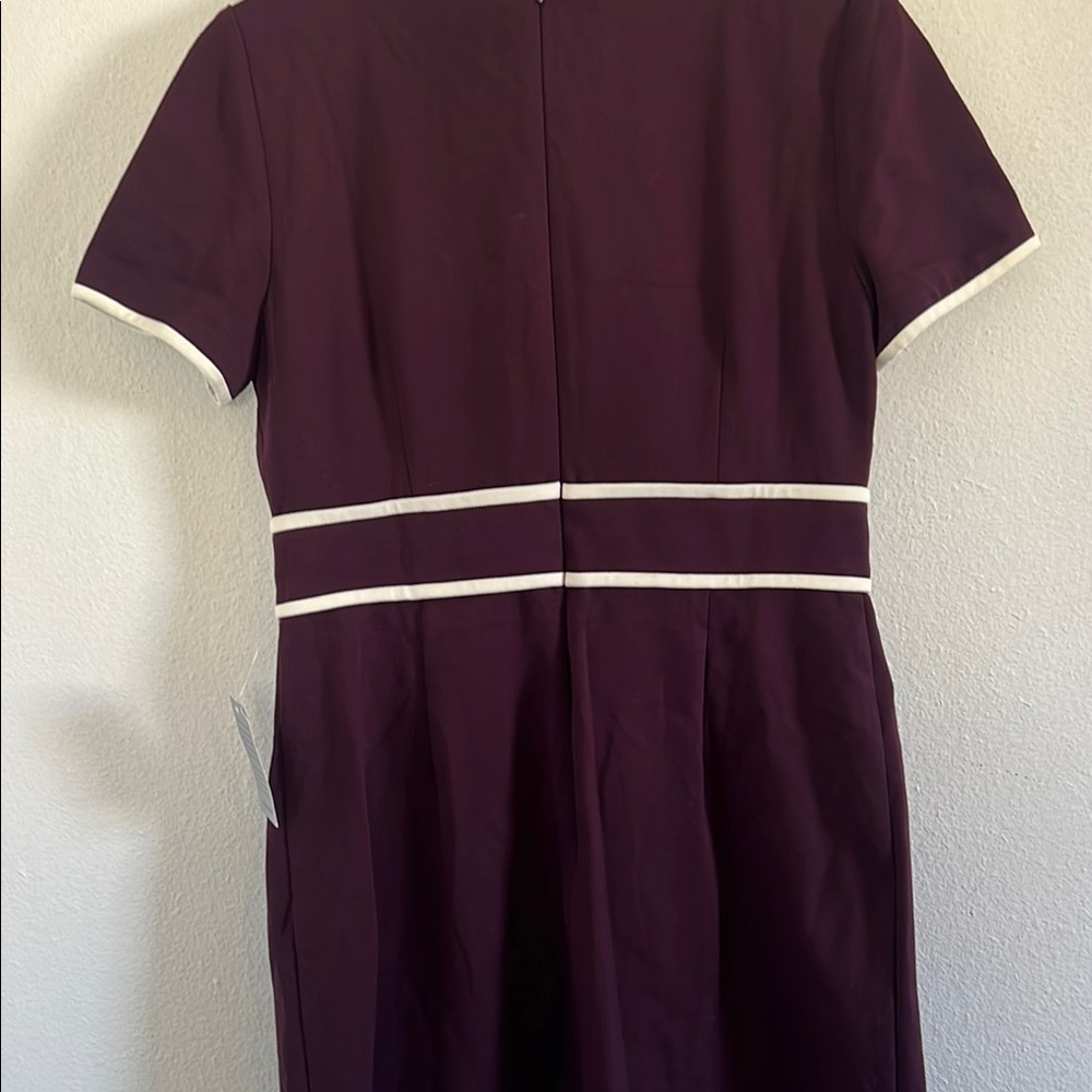 1901 Purple and White Mini Dress - Picture 4 of 5